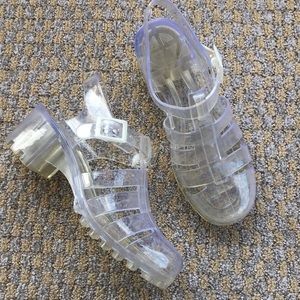 Women’s Clear Jelly Sandals size US 8